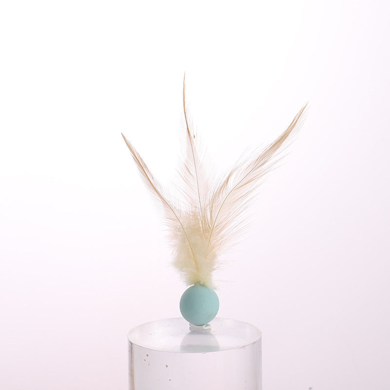 Elastic Chicken Fur Ball Cat Toy – Self-Hit Bouncing Pet Toy (Single & 3-Pack Options)