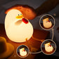 Soft & Safe: Rechargeable Silicone Dimmable Duck LED Night Lamp for Kids & Room Decor.