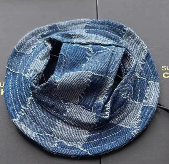 Breathable Dog Sun Hat with Ear Holes, Comfortable Outdoor Pet Cap for Summer Protection