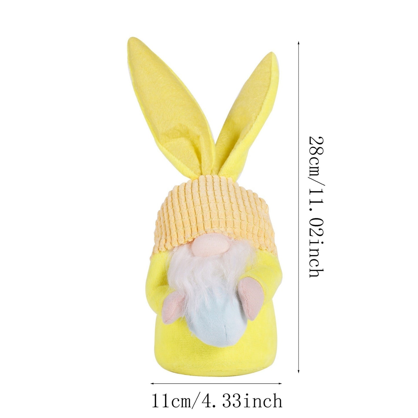 Easter Bunny Decorative Handmade Ears Plush Doll