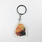 Cartoon Crying Dog Acrylic Keychain, Transparent Zodiac Series Pendant