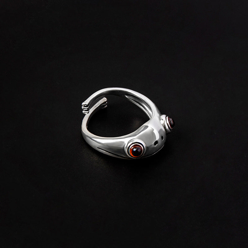 Street Style Statement: Hip Hop Frog Animal Open Ring (Unisex, Adjustable).