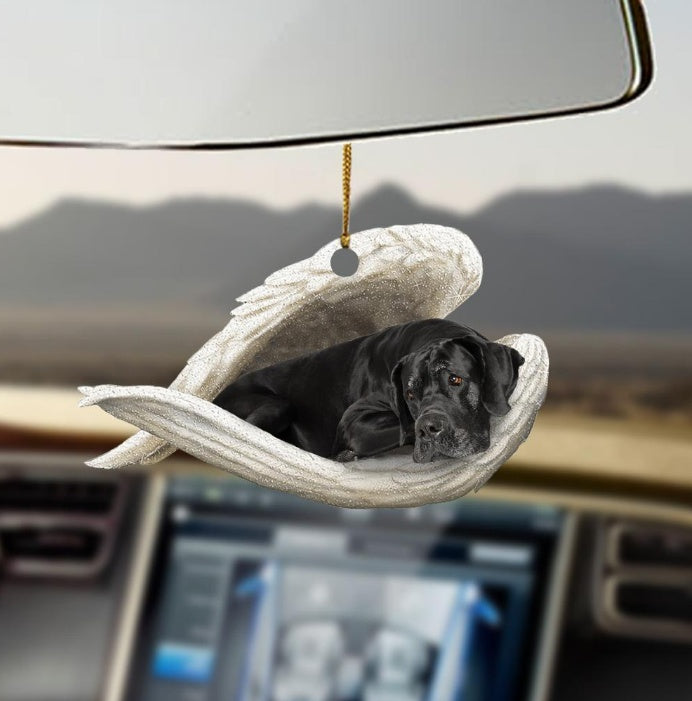 Sleeping Dog Angel Car Pendant, Cute Acrylic Hanging Ornament for Cars, Doors & Home Decor