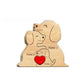 Personalized Wooden Dog-Shaped Ornament, Modern Minimalist Home Decor