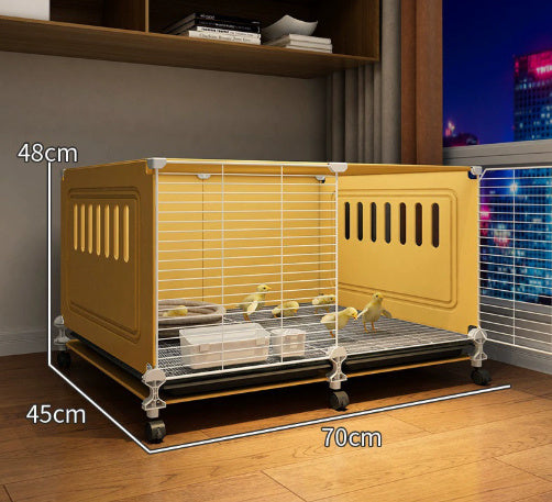 Chicken Cage Splash-Proof Indoor Feeding Set – Household Chick Rearing Kit with Trough, Bowls & Nest Options