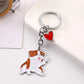 American Cute Fashion Pet Waving Dog Keychain Pendant