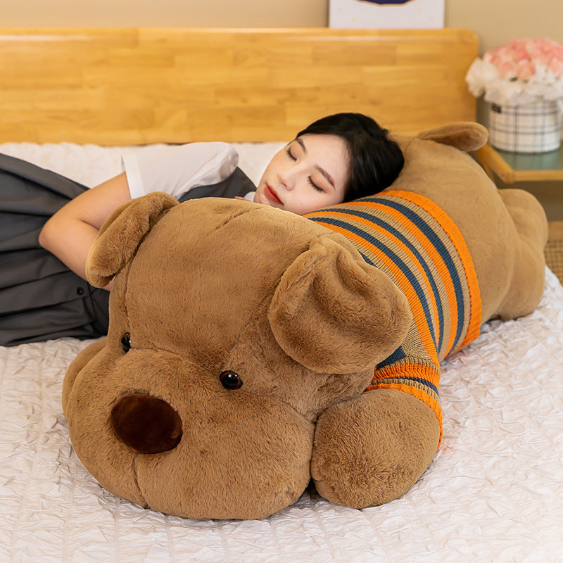 Giant Cuddles: Sweater Sitting/Lying Dog Plush Doll ($\mathbf{70}$–$\mathbf{120\text{cm}}$ Short Plush).