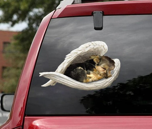 Sleeping Dog Angel Car Pendant, Acrylic Hanging Ornament for Cars, Doors & Home Decor