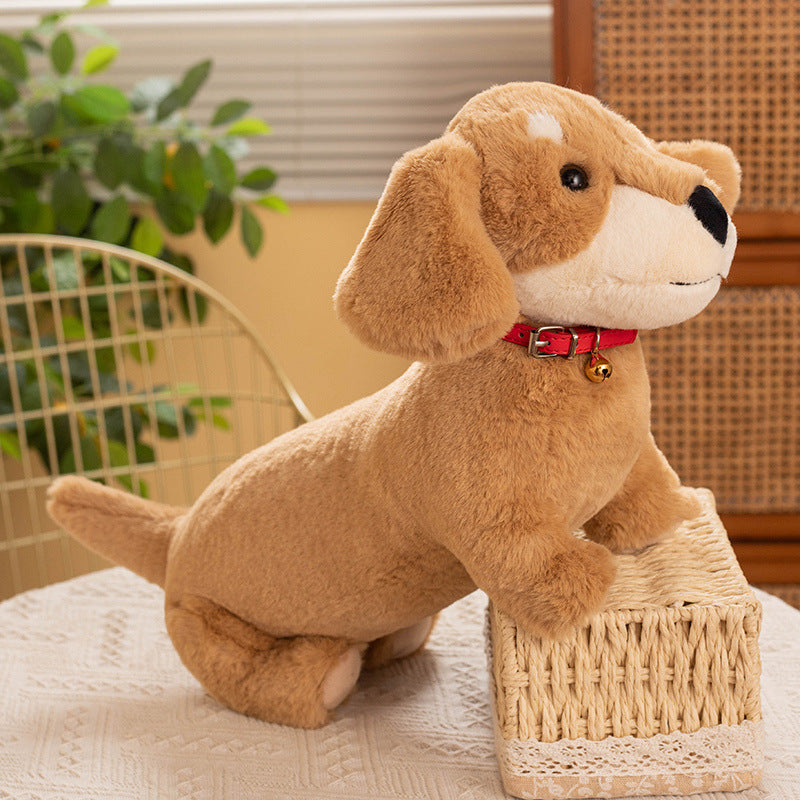Cozy & Cute: Sweatshirt/Collar Sausage Dog Doll Plush Toy ($\mathbf{30}$–$\mathbf{55\text{cm}}$) for Youth.