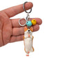 Yoga Dog Independent Corgi Bell Keychain, PVC Resin Climbing Dog Pendant