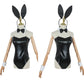 Anime Qingmai Senior Schoolmate Bunny Girl Cosplay, Black Maid Costume Set