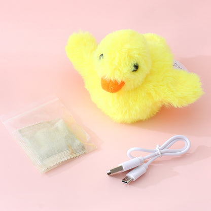 Interactive Fun: Electric Gravity Duck Cat Toy (Simulation Vibration & Sound, Type-C Charging).