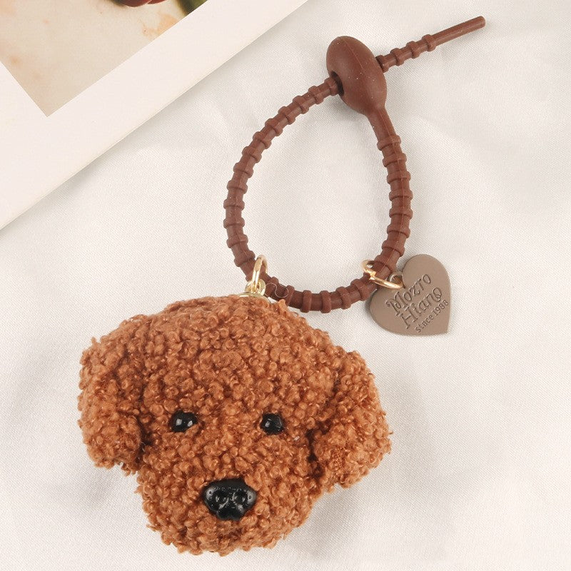 CharmCute Teddy Dog Soft Rubber Keychain Pendant, Creative Cartoon Style