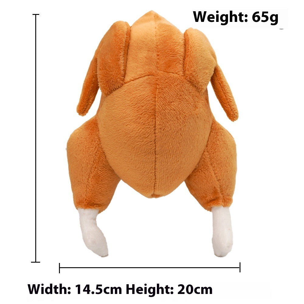 Pet Sounding Roast Chicken Plush Toy – Creaking Turkey Pet Toy