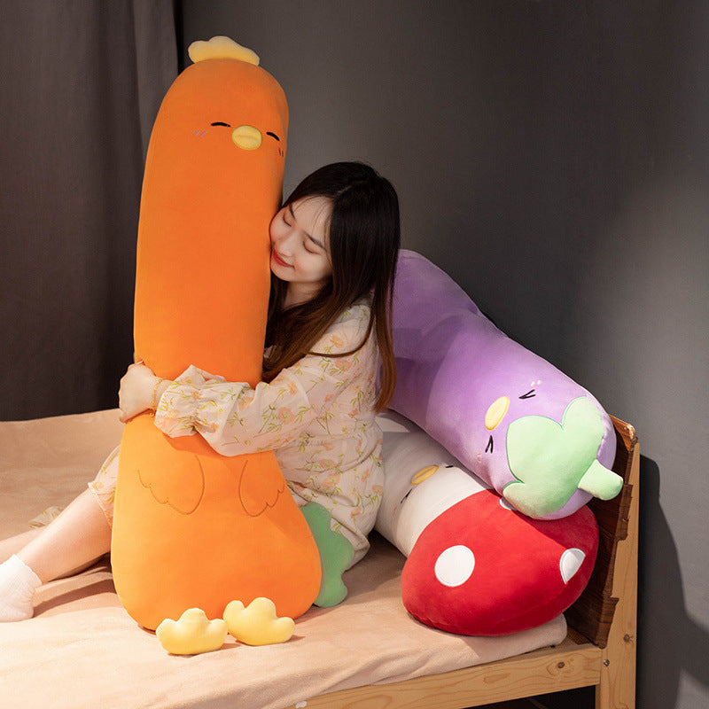 Cartoon Vegetable Transformation Chicken Pillow – Soft Plush Toy & Body Pillow