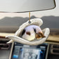 Sleeping Dog Angel Car Pendant, Acrylic Hanging Ornament for Cars, Doors & Home Decor