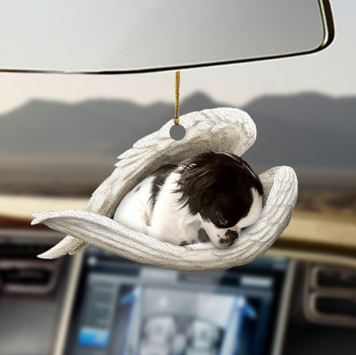 Sleeping Dog Angel Car Pendant, Cute Acrylic Hanging Ornament for Cars, Doors & Home Decor