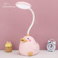 Cute Duck Pen Holder Storage LED Desk Lamp – USB Rechargeable Warm Light Study Lamp