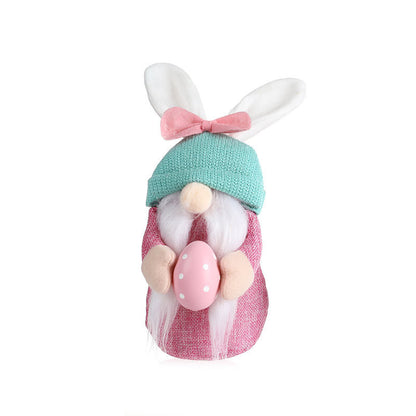 Easter Wool Hugging Bunny Doll, Cute Home Decoration (10×11×29cm)