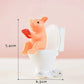 Bathroom Buddy Fun: Resin Toilet Pig & Frog Figurines for Car or Home Decor.