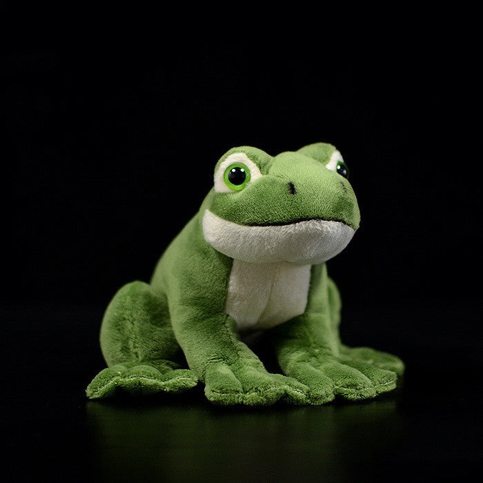 Lifelike Cuddles: Simulation Frog Animal Doll Figurine (16cm Long), Great for Christmas Gifting.