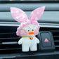 Kawaii Café Duck Toy – Cute Cartoon Plush Duck Doll for Car Decor & Gifts
