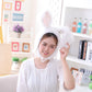 Hairy Bunny Ears Hat, Plush Rabbit Headgear & Photo Prop for Kids