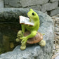 Rustic Charm: Creative Cute Little Turtle and Frog Resin Ornaments.
