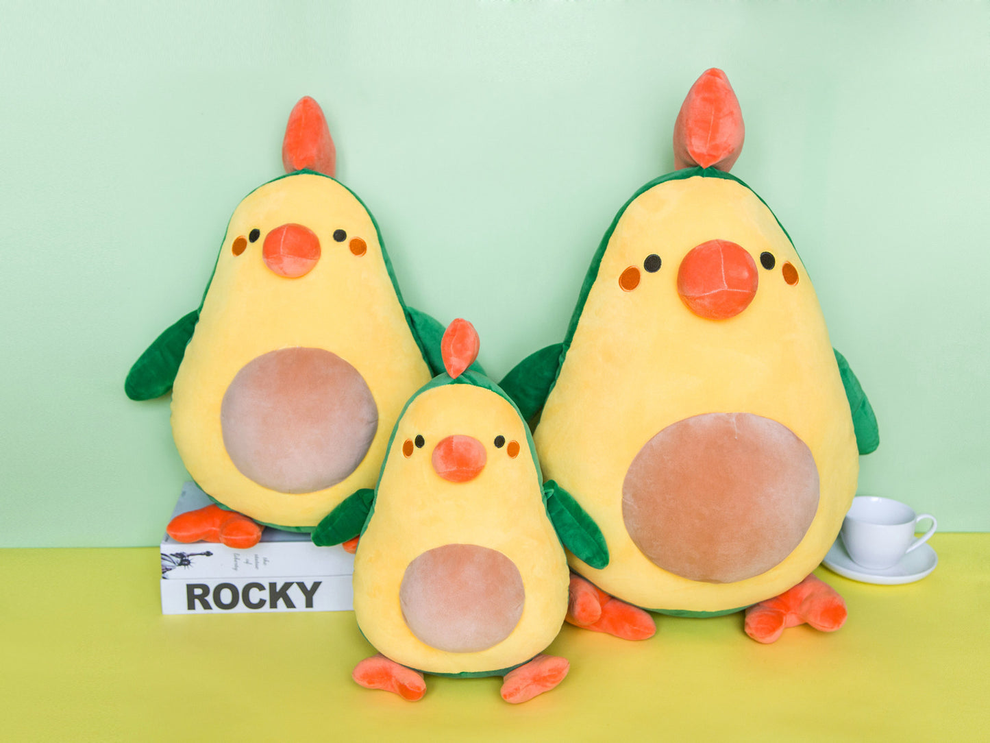Avocado Chicken Pillow Doll – Soft Short-Plush Stuffed Animal