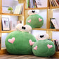 Huggable Comfort: Crystal Super Soft Frog Plush Pillow Doll with PP Cotton Filling.