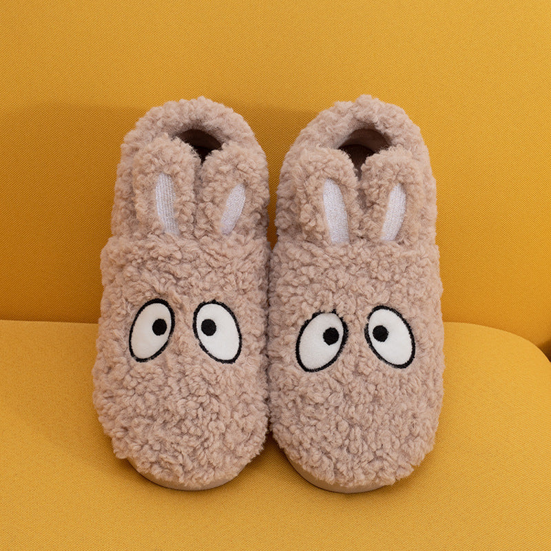 Bunny Cotton Slippers, Plush Cartoon Warm Indoor Footwear