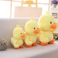 Little Yellow Duck Dancing Plush Toy – Cute Expression Duck Figurine with Soft Short Plush