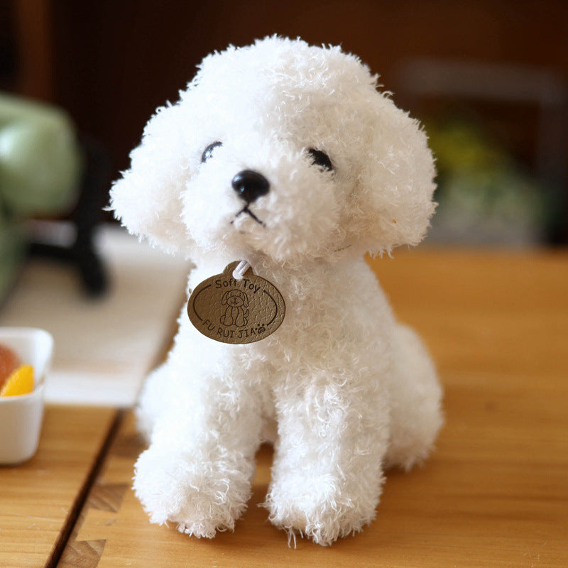 Lifelike Cuddles: Simulation Teddy Dog Plush Toy Doll (Fashion & Simple Style, $\mathbf{4}$ Colors).