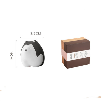 Dog Ceramic Small Ornament, Creative Cute Cartoon Desktop Decoration