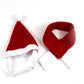 New Dog Christmas Hat & Scarf Set, Red Fleece Pet Holiday Clothing