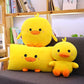 Cloud-Soft Cuddles: Little Yellow Duck Stuffed Toy (Stretch Spandex & Down Cotton).