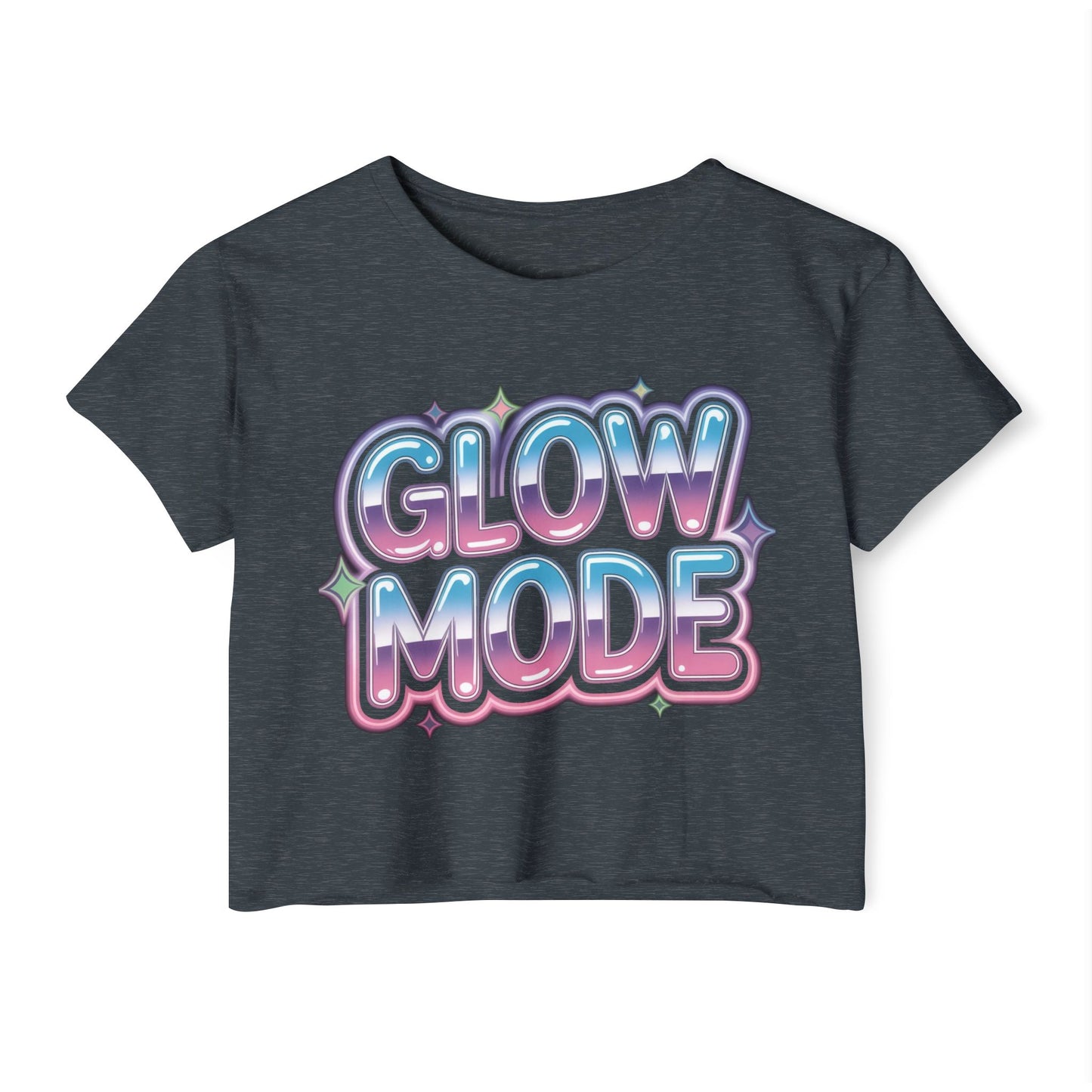 Glow Mode Crop Top - Festival Graphic Women's Crop Tee