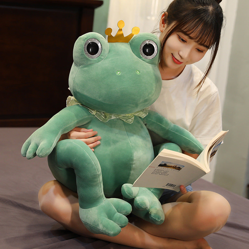 Cute Soft Frog Doll Plush Toy – Cartoon Frog Cushion Pillow in Multiple Sizes