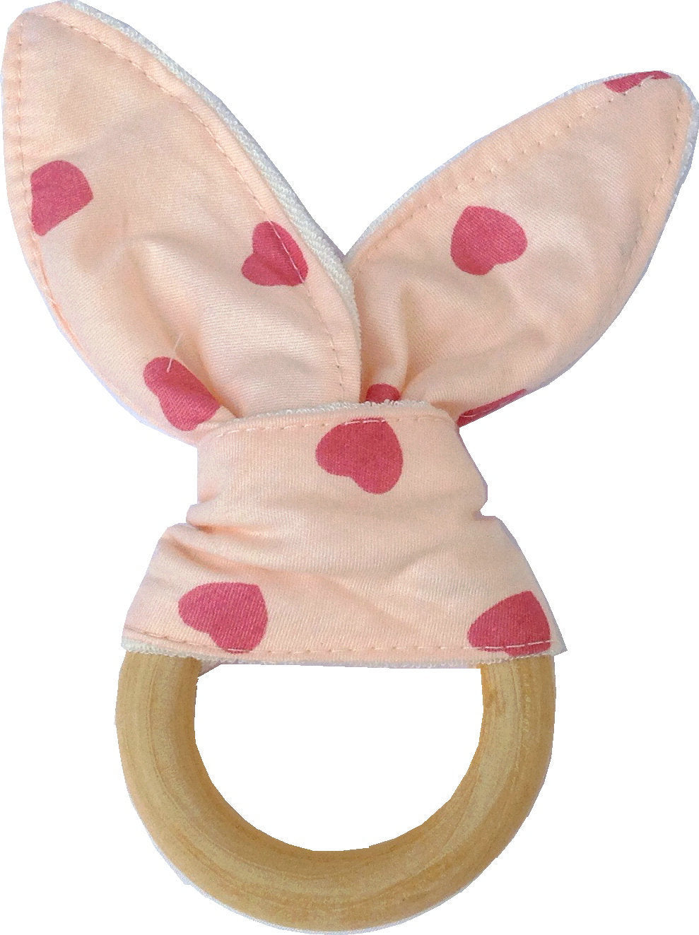 Baby Bunny Teething Ring, Bite-Safe Organic Wood Teether (Limited Stock)