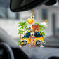 Sleeping Angel Dog Car Pendant, Acrylic Hanging Ornament for Cars, Doors & Home Decor