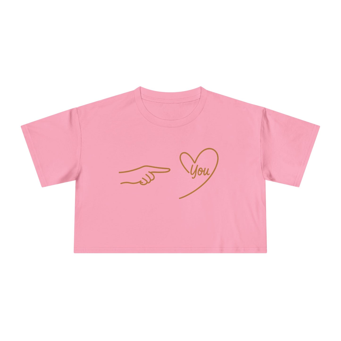 Minimal Line Art "You" Heart Pointing Design - Cute Valentine's Casual Top
