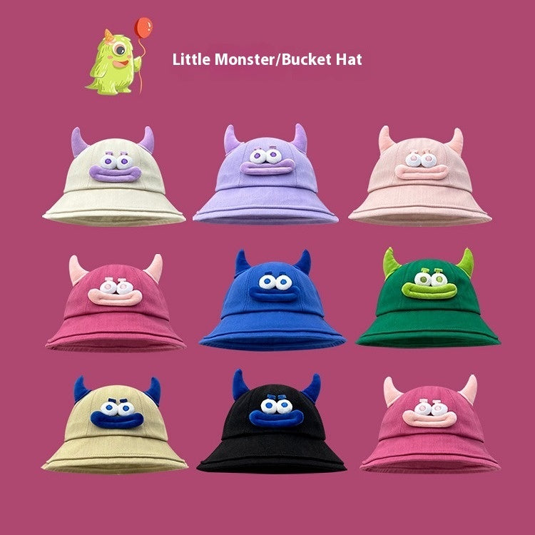Seasonal Style: Cute Cartoon Fisherman Hat with Frog and Monster Designs (Tie-Dyed).