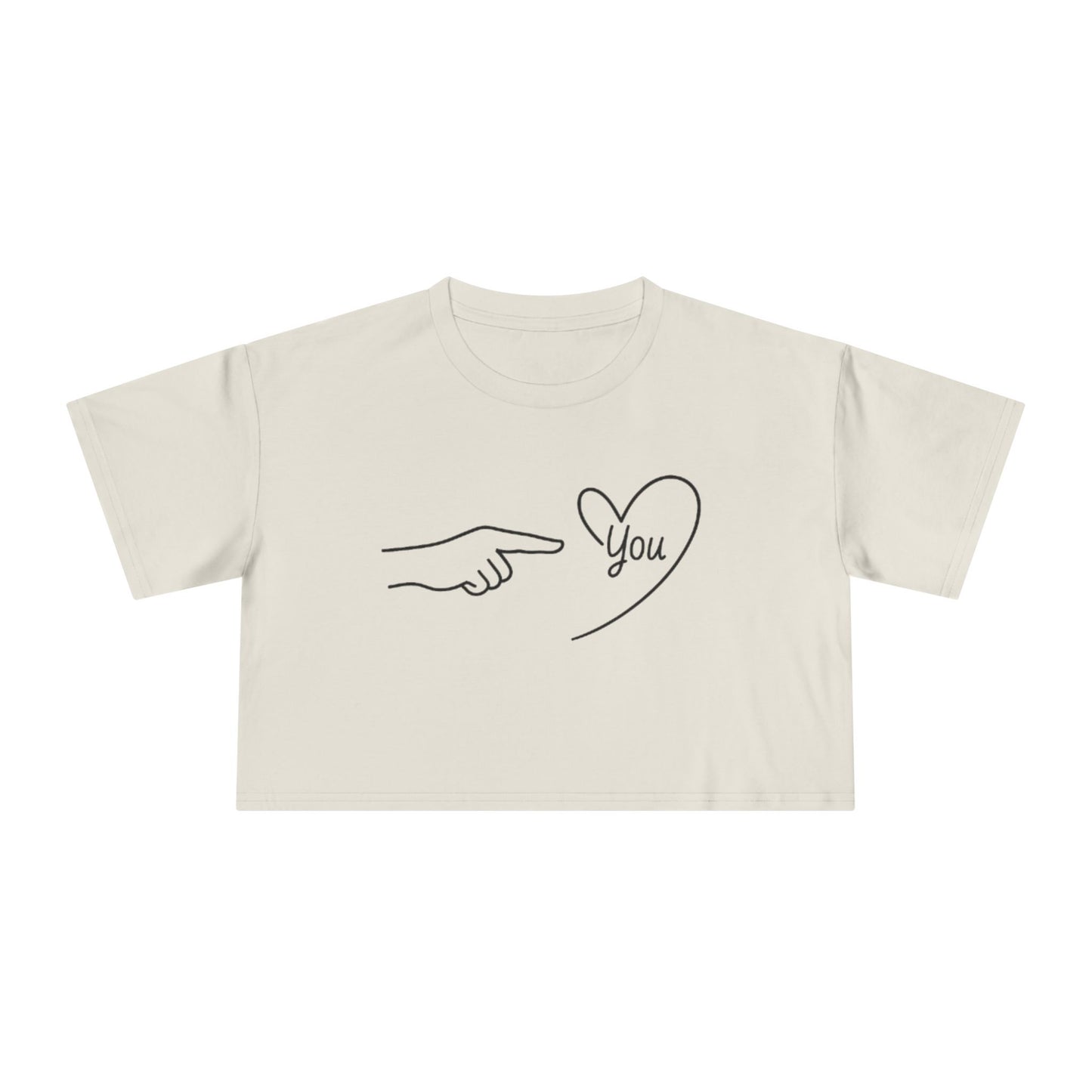 Minimal Line Art "You" Heart Pointing Design - Cute Valentine's Casual Top