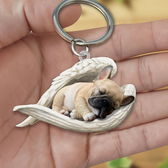 Creative Fashion Cute Dog-Shaped Acrylic Keychain, Single-Sided Print