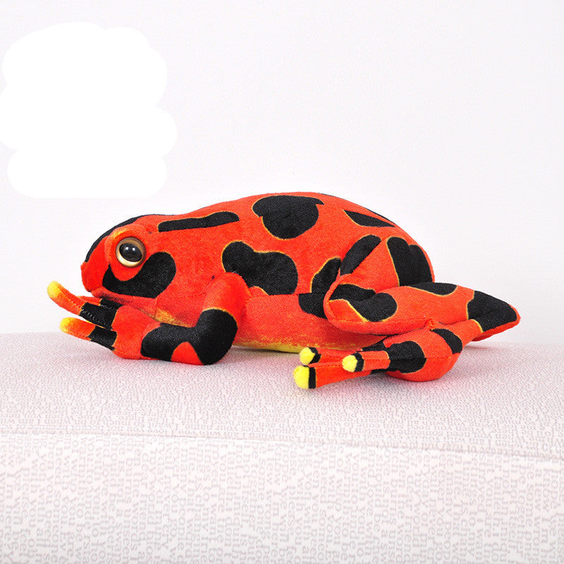 Lifelike Cuddles: Simulation Frog Plush Doll with Soft Short Plush and PP Cotton Filling.