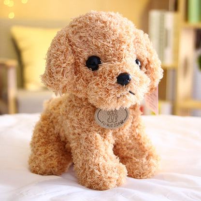 Teddy Dog Plush Toy, Super Soft Short Plush Stuffed Animal with PP Cotton Filling (Kids Safe)
