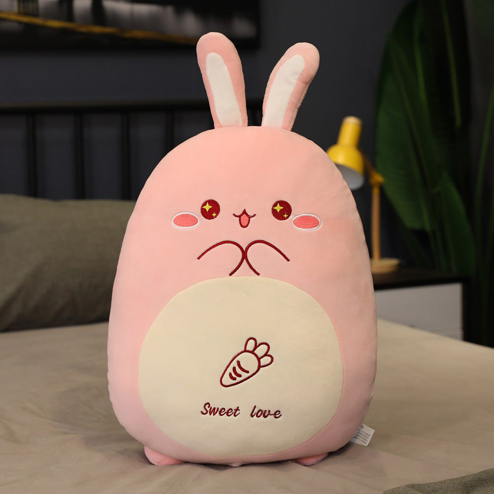 Cute Potato Chubby Bunny Pillow, Soft Sleeping Plush Doll for Girls