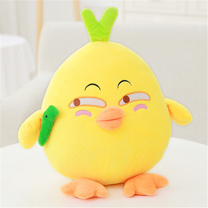 Tiny & Tender: Small Grass Chicken Plush Doll (Crystal Super Soft, PP Cotton).
