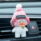 Kawaii Café Duck Toy – Cute Cartoon Plush Duck Doll for Car Decor & Gifts