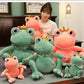 Cute Soft Frog Doll Plush Toy – Cartoon Frog Cushion Pillow in Multiple Sizes